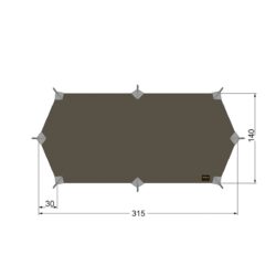 TARP WING 1LT - Toile Tatonka en polyamide/silicone - 315 x 1...