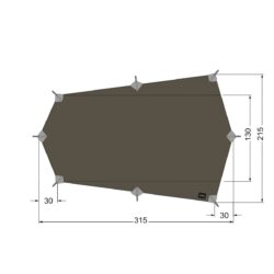 TARP WING 2LT - Toile Tatonka en polyamide/silicone - 315 x 2...