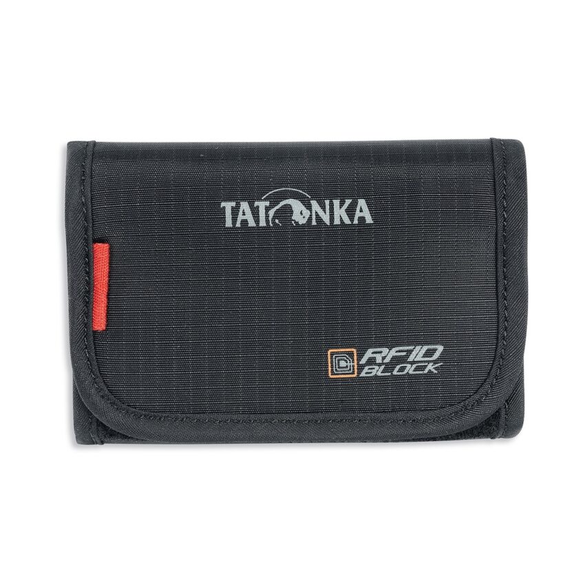 FOLDER RFIDB - Portefeuille Tatonka avec Velcro et divers compartiments - Protection RFID - Noir