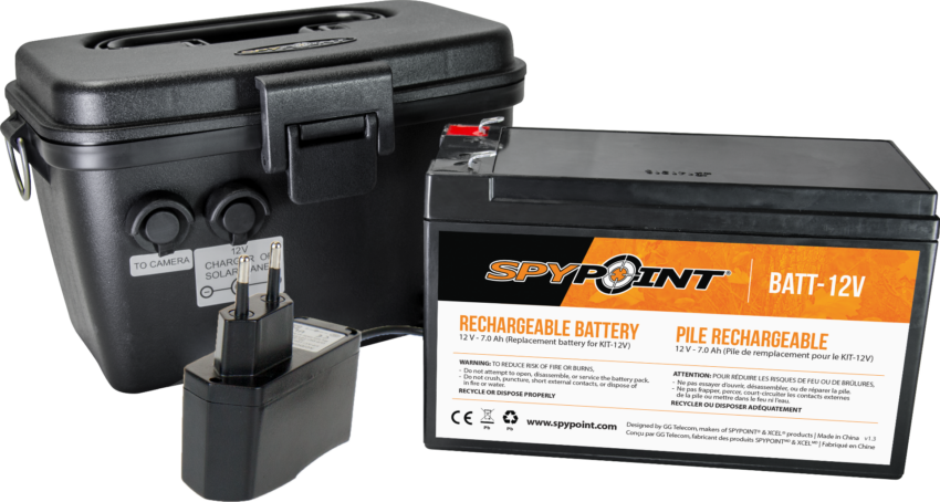 Batterie 12v Spypoint - Chargeur et boitier