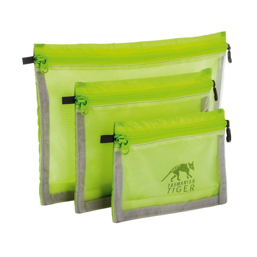 TT MESH POCKET SET - Set de 3 pochettes - Jaune Hiviz