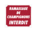 Panneau ''Ramassage de champignons interdit'' 30 x 25 cm_default