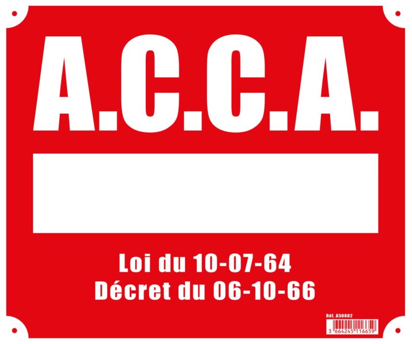 Panneau ''A.C.C.A.'' 30 x 25 cm akylux