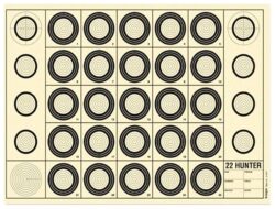 Cible Benchrest 22 Hunter 42 x 29,7 cm (A3)