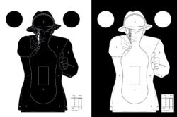 100 cibles silhouette Police 51 x 71 cm