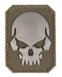 Patch PVC Tête de mort OD Green 6 x 4.5cm