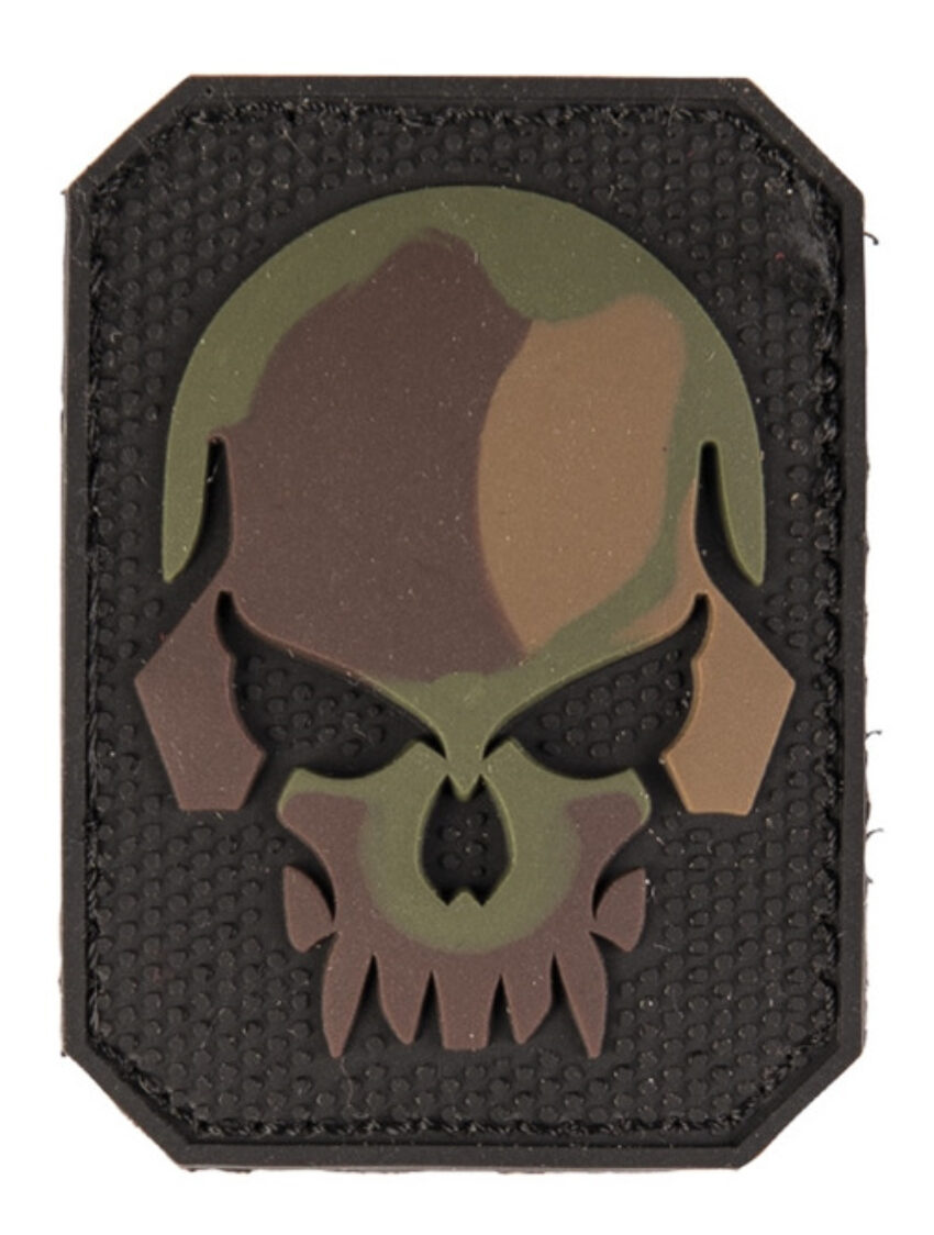 Patch PVC Tête de mort Camo 6 x 4.5cm