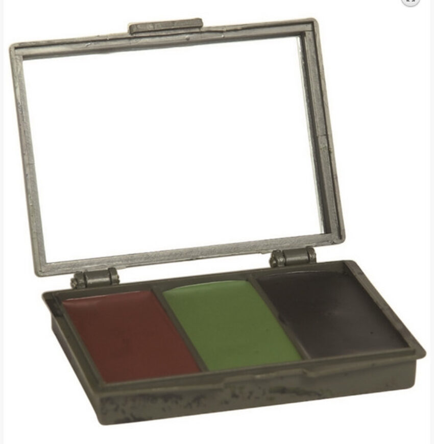 Palette grimage camo 3 couleurs avec miroir