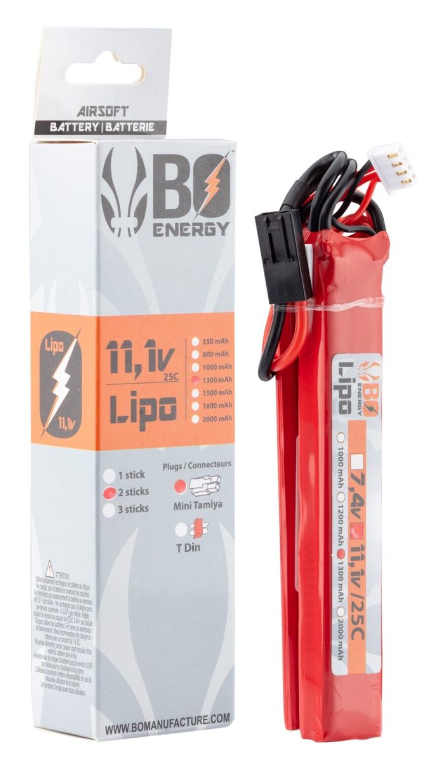 2 sticks batterie Lipo 3S 11.1V 1300mAh 25C