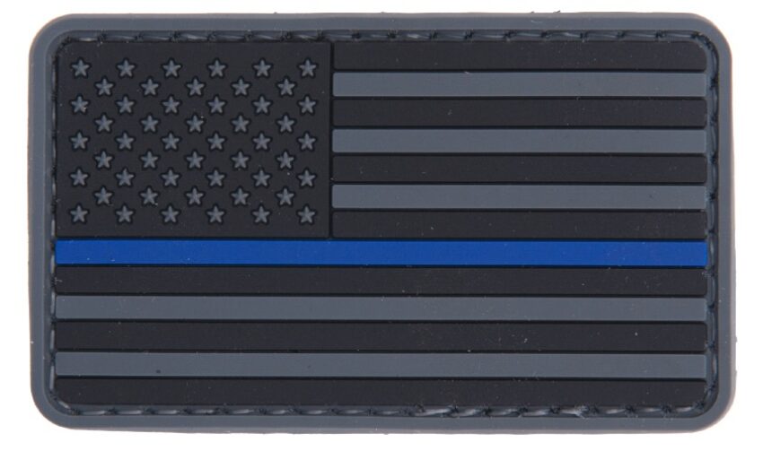 Patch PVC Drapeau USA Bleu line