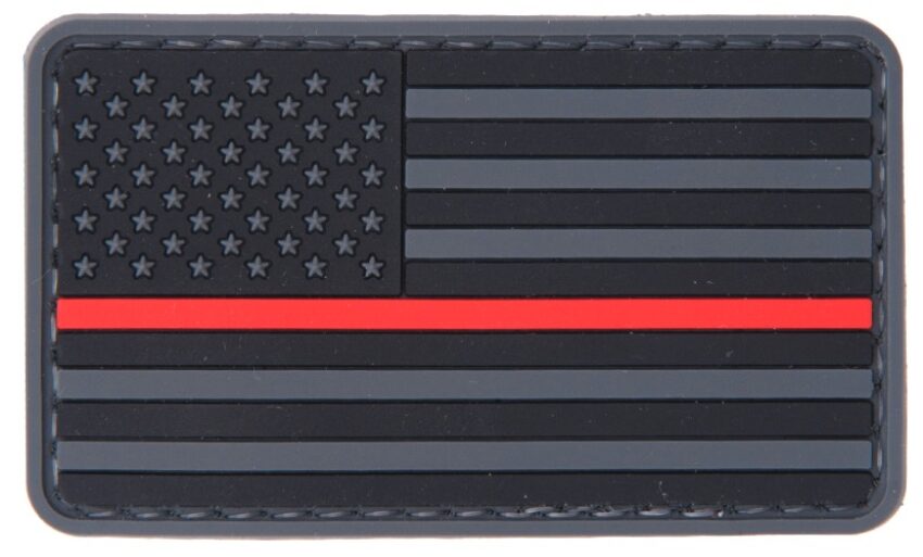 Patch PVC Drapeau USA Red line