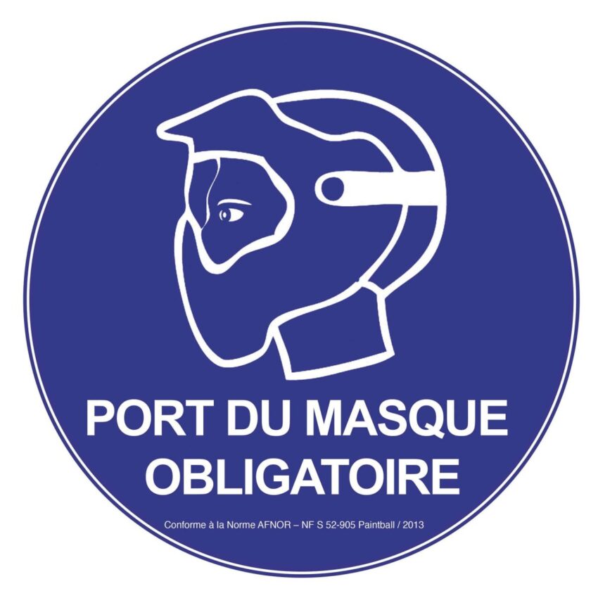 Panneau NF port du masque