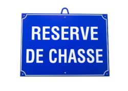 Réserve de chasse dim 28 x 20 cm Bleu