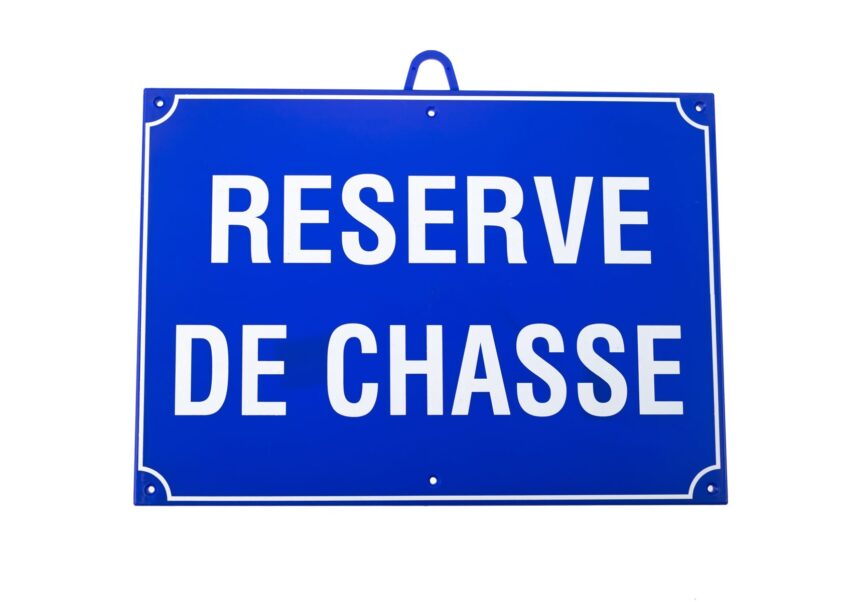 Réserve de chasse dim 28 x 20 cm Bleu