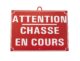 Attention chasse en cours dim 28 x 20 cm, Rouge_default