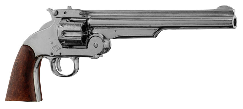 Réplique décorative Denix de Revolver Smith & Wesson 1869 nickelé