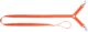 Laisse 1,30 m sangle nylon 2 chiens orange fluo - Country