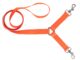 Laisse 1,30 m sangle nylon 2 chiens orange fluo - Country_default