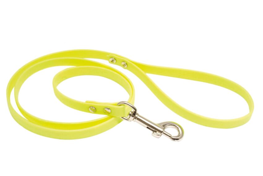 Laisse 1,20 m Biothane jaune fluo pour chien - Country