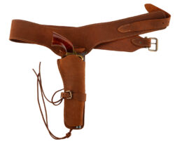 Ceinturon Cowboys en cuir avec un holster