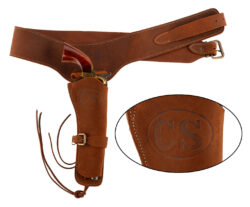 Ceinturon Confederation State  - 110 cm - Marquage CS + holster.