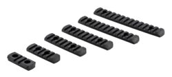 Set de 6 rails picatinny en polymère compatible M-LOK - NOIR