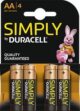 Piles alcalines AA LR6 1,5 volt - Duracell