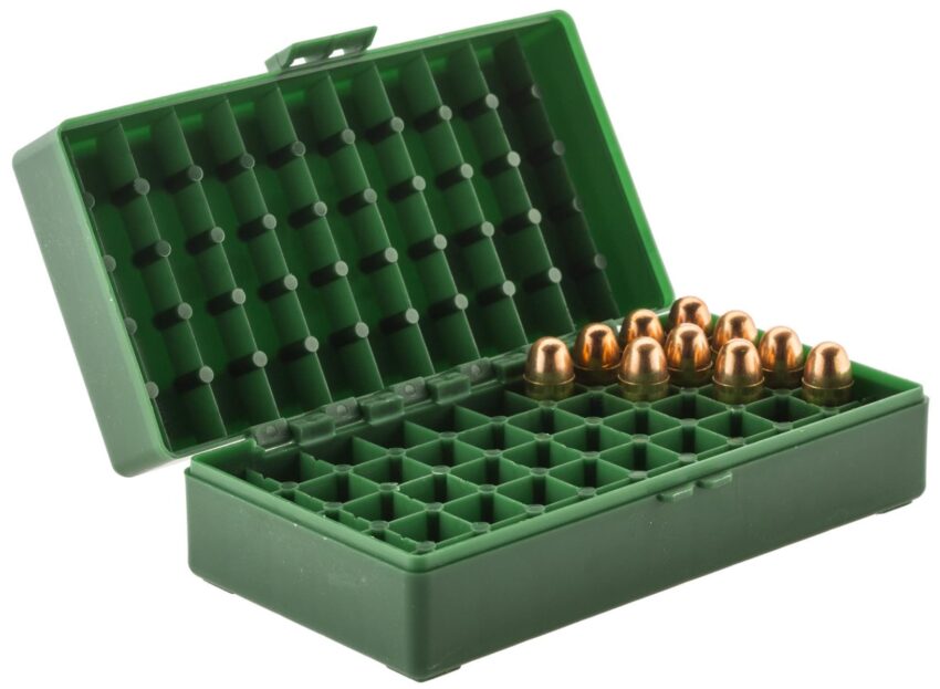 Boîte de rangement 50 munitions cal. 45 ACP