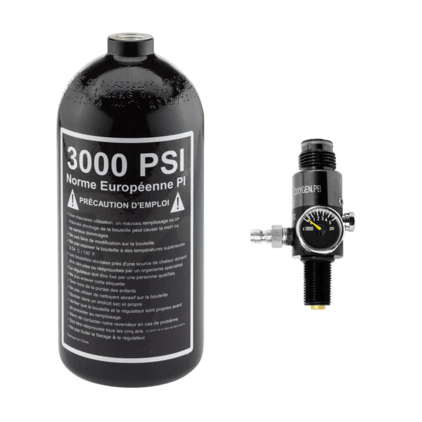 Pack bouteille alu 0,8L + preset 3000 PSI