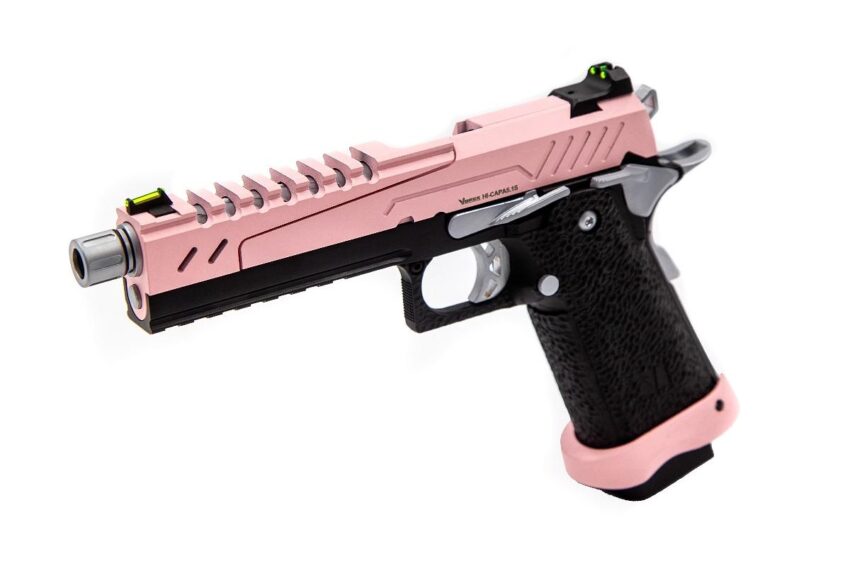 Réplique GBB gaz Hi-Capa 5.1 SPLIT Pink / Noir / Chrome 1,0J