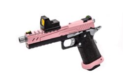 Réplique GBB gaz Hi-Capa 5.1 SPLIT Pink / Noir / Chrome 1,0J ...