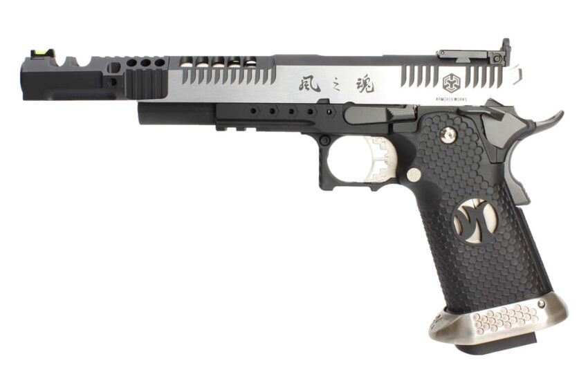 Réplique GBB HX2401 IPSC split silver . 38 supercomp - AW custom