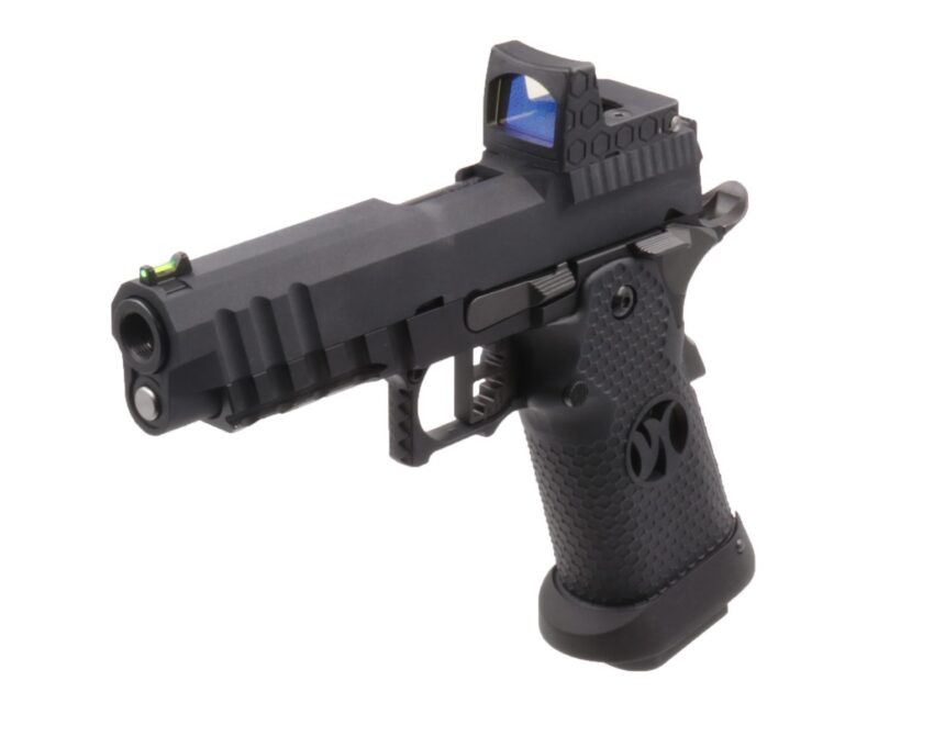 Réplique airsoft GBB HX2602 full Black gaz avec red-dot factice