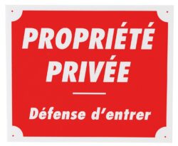 Propriété privée défense d'entrer dim 25 x 30 cm akylux