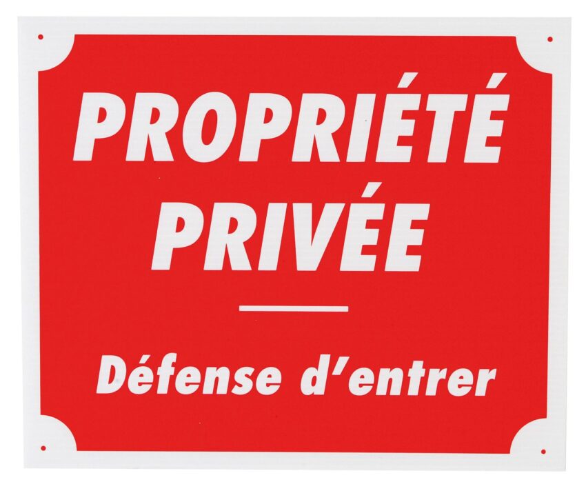 Propriété privée défense d'entrer dim 25 x 30 cm akylux