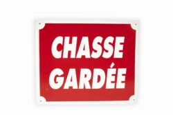 Chasse gardée dim 25 x 30 cm alu