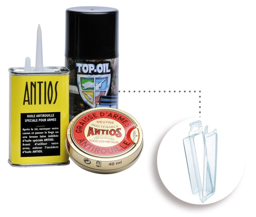 Kit huile aérosol, burette antios, graisse antios sous blister