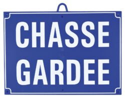 Chasse gardée dim 28 x 20 cm, Bleu