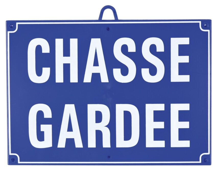 Chasse gardée dim 28 x 20 cm, Bleu