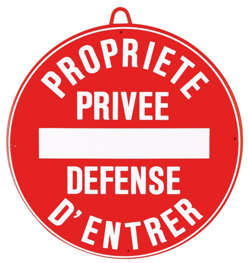 Propriété privée défense d'entrer diam. 28 cm, Rouge