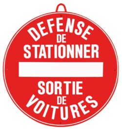 Défense de stationner diam 28 cm Rouge