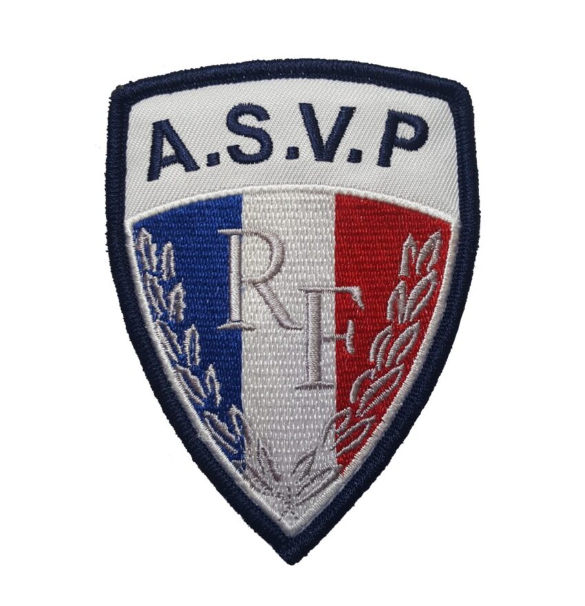 Ecusson A.S.V.P brodé sur velcro