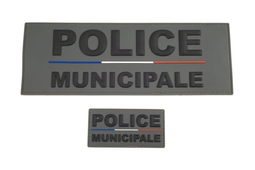 Flap PVC 3D Police Municipale - dos et devant