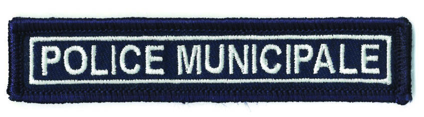 Barrette Police Municipale brodes sur velcro