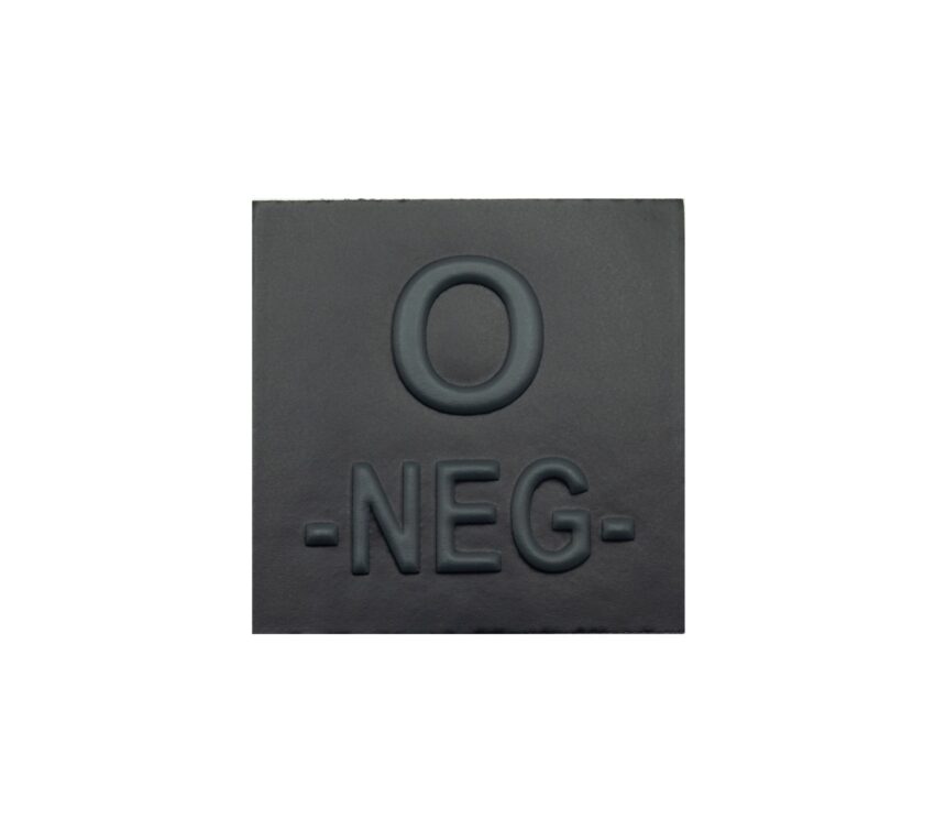 Grade velcro 5x5 basse visibilité - groupe sanguin O-