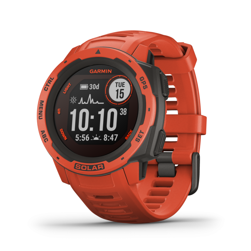 Montre gps multi-fonction Garmin instinct solar - Rouge