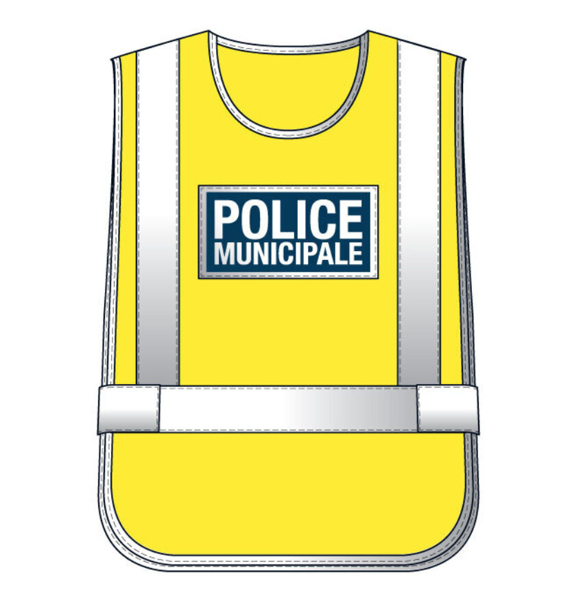 Chasuble Jaune haute visibilité Police Municipale