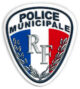 Ecusson plastifie relief Police Municipale RF MD_default