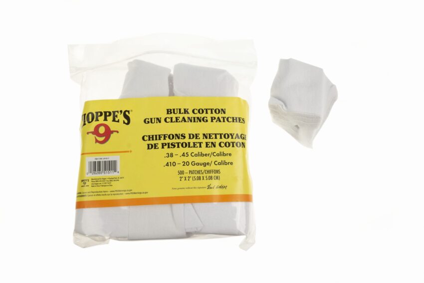 Patch de nettoyage Hoppe's n°4 - c/.38 a c/.45 et c/.410 a c/20 - 500 pieces