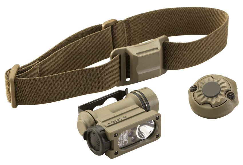 Lampe Streamlight sidewinder compact II aviation - avec clip de Casque/Sangle/piles - Coyote